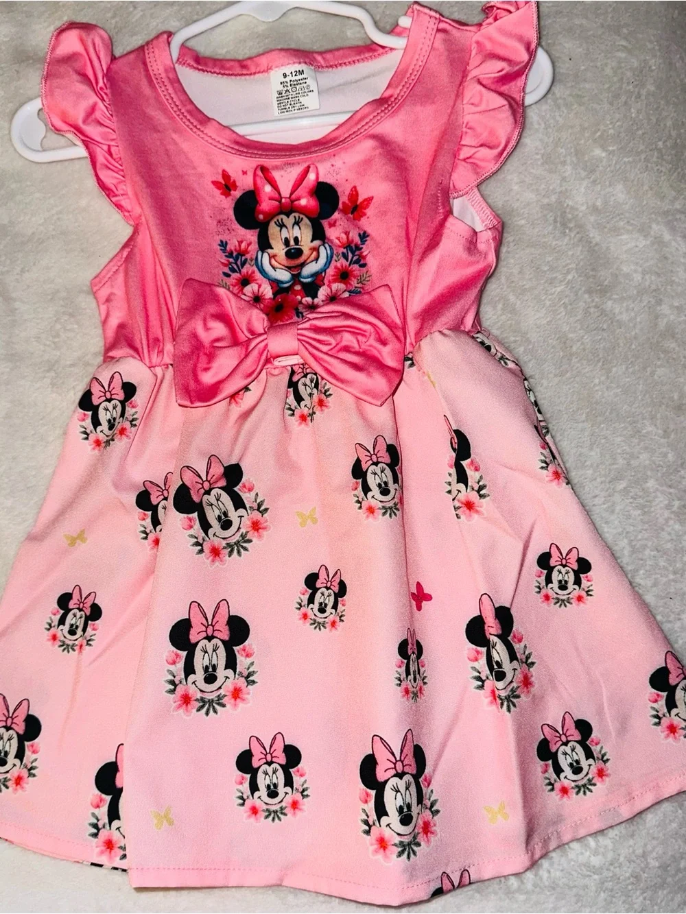 Pink Minnie Mouse Bow-Accent Toddler Dress